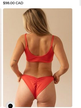 Londre Bodywear Sleek Scrunch Bottom Fiesta red size S